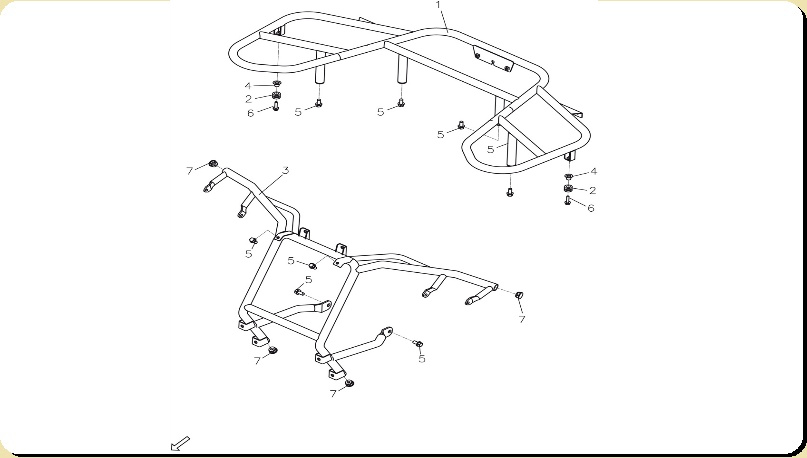 Gepäckträger hinten, Adly ATV Conquest 600 4x4